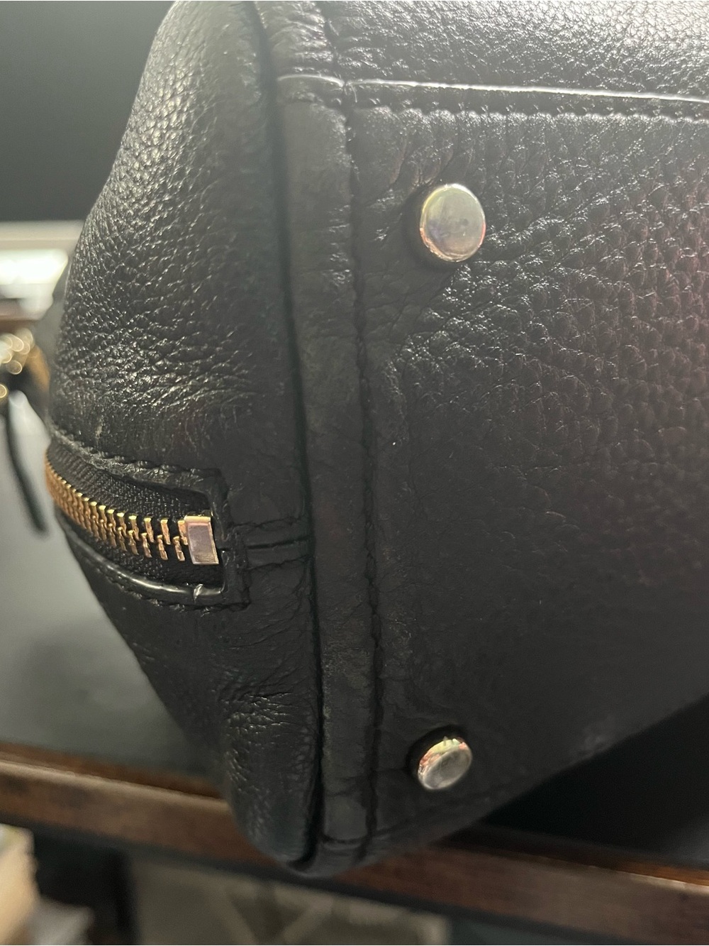 kate spade Cobble Hill Andee Chain-Handle Black Leather Shoulder Tote - Picture 8 of 14